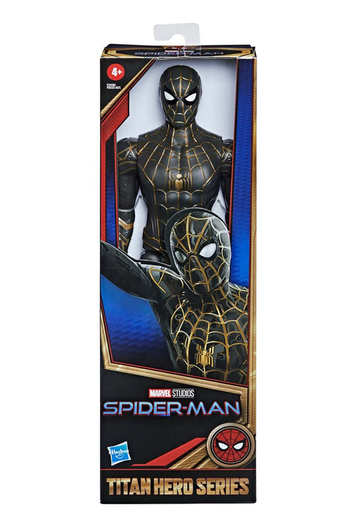 Marvel Titan Hero Series 12-Inch Black and Gold Suit Action Figure Toy, Inspired Movie, for Kids Ages 4 and Up