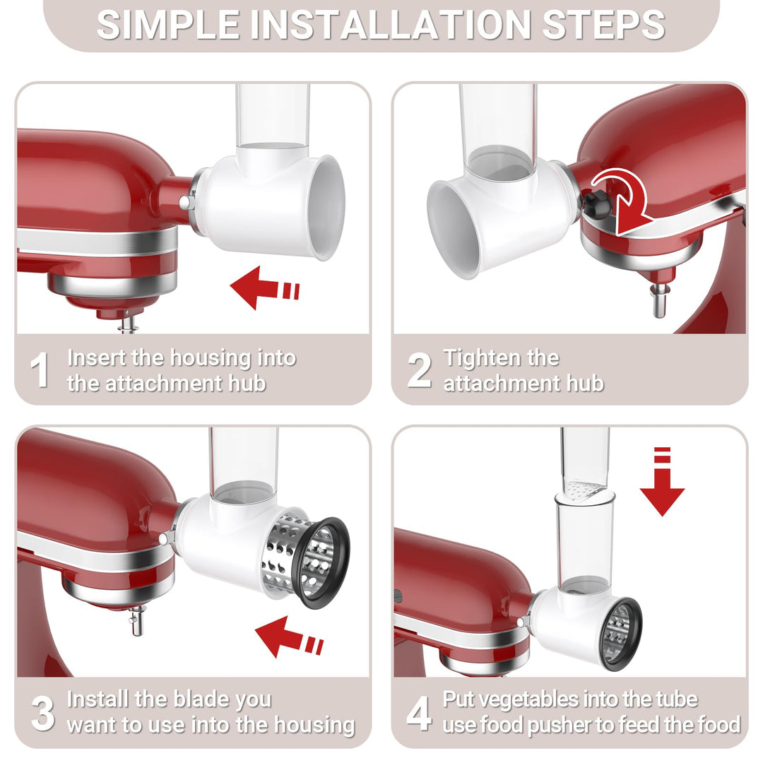 Slicer Shredder Attachment for Kitchenaid Stand Mixer, 