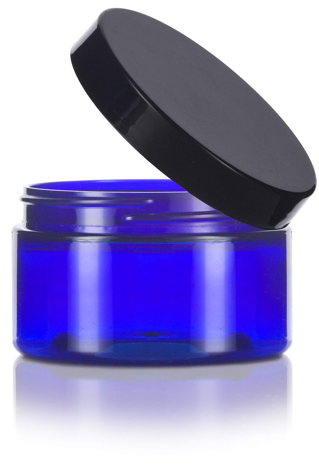 Cobalt Blue 4 oz PET (BPA Free) Plastic Jar (12 pack)