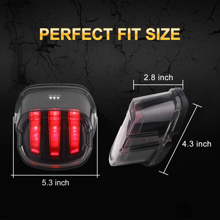 DOT Approved Led Tail Light for Motorcycle [Rear Taillights with Turn Signal] Brake Running Light Compatible with Sportster Dyna Softail Touring Road Glide Road King