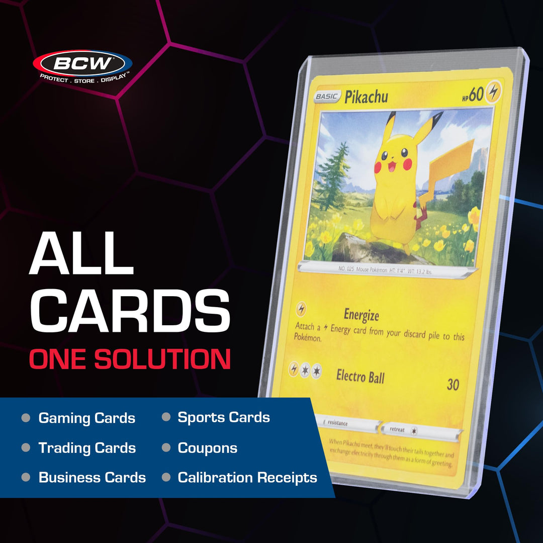 3x4 Topload Card Holder - Standard - 25ct | Rigid PVC Trading Card Protection for Baseball Cards, Football Cards, and Trading Cards Like Pokémon and MTG | Holds Cards Up to 20pts