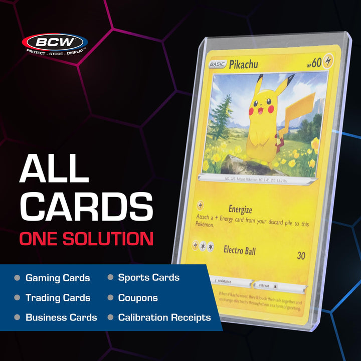 3x4 Topload Card Holder - Standard - 25ct | Rigid PVC Trading Card Protection for Baseball Cards, Football Cards, and Trading Cards Like Pokémon and MTG | Holds Cards Up to 20pts