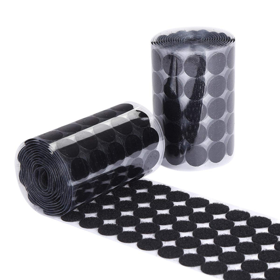 Black Self Adhesive Dots 1000pcs(500 Pairs) 3/5 Diameter Hook and Loop Dots Taps Perfect for School, Office