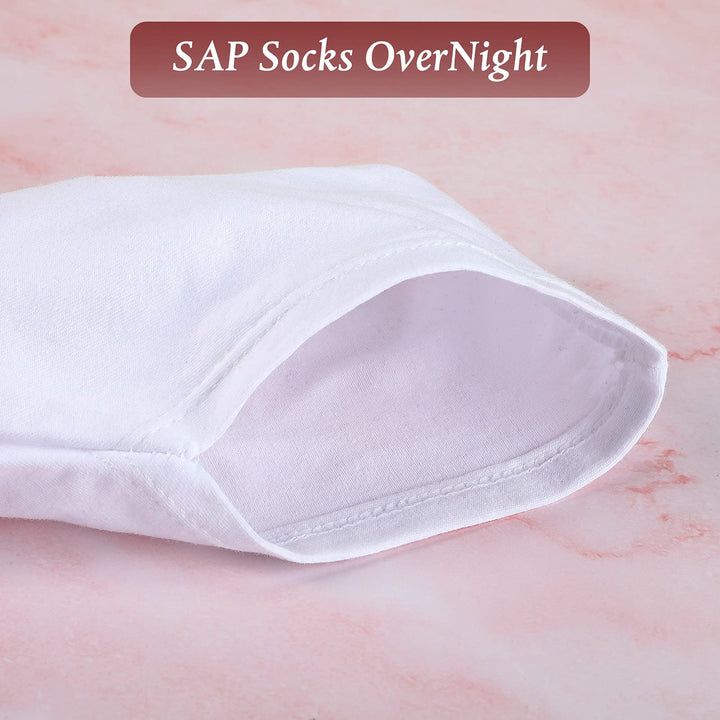 14 Pairs Moisturizing Socks Lotion Overnight Spa Socks Dry Feet Cotton Cosmetics Socks Spa Moisturizing Enhancing Socks Spandex Sock for Women and Men Feet Care, White