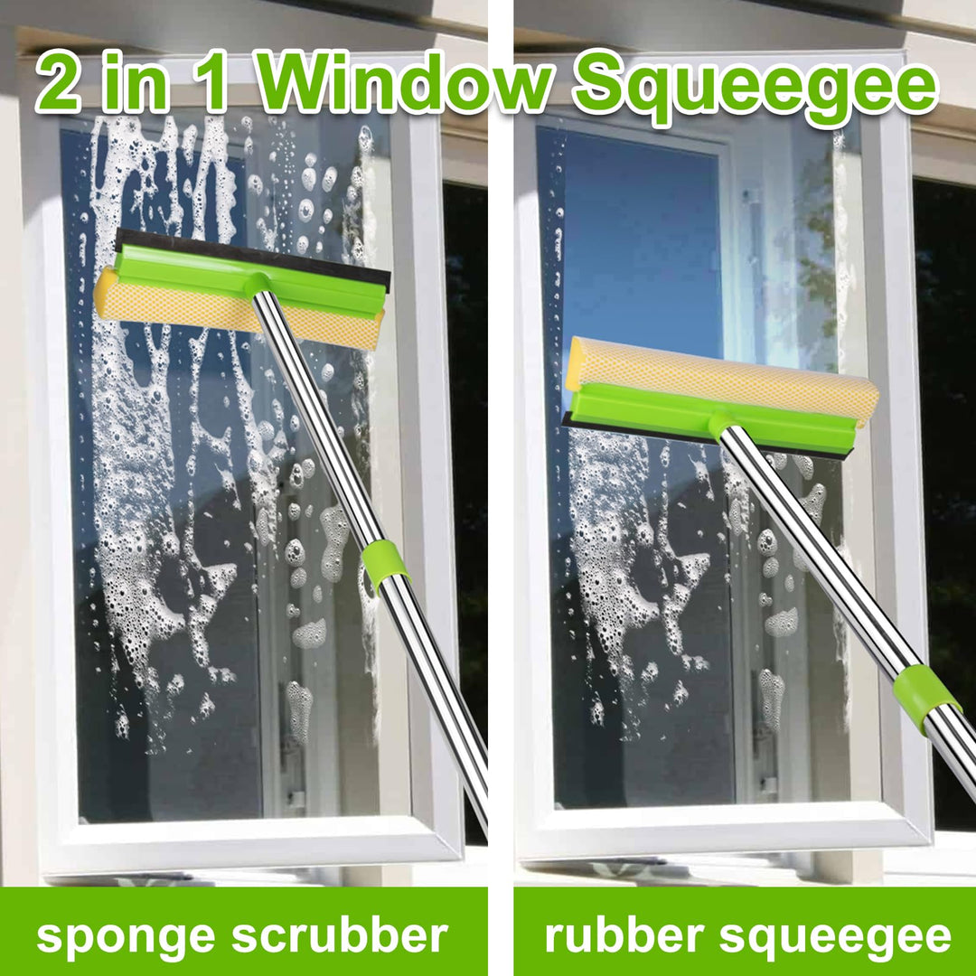 ITTAHO Squeegee for Window Cleaning, 2 in 1 Squeegee Wi