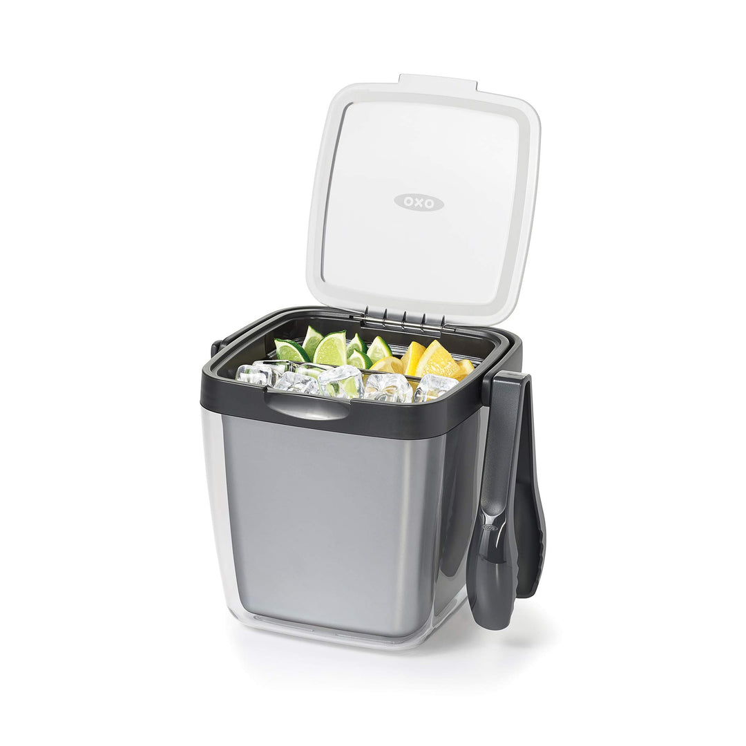 OXO Good Grips Double Wall Ice Bucket with Tongs and Ga