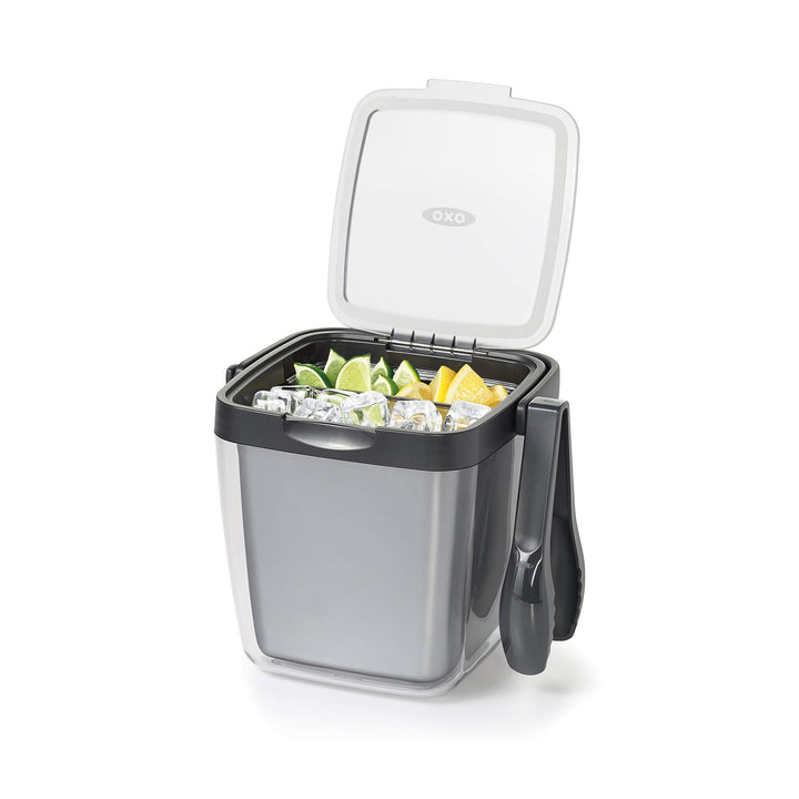 OXO Good Grips Double Wall Ice Bucket with Tongs and Ga