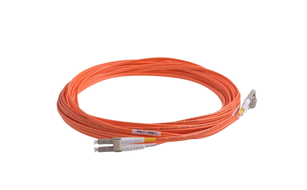 Multimode OM1 62.5/125 Fiber Patch Cable, Duplex LC to 