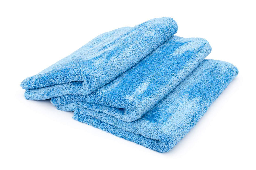 - Eagle Edgeless 500 (3-Pack) Professional Korean 70/30 Blend Super Plush Microfiber Detailing Towels, 500GSM, 16in x 24in, Blue