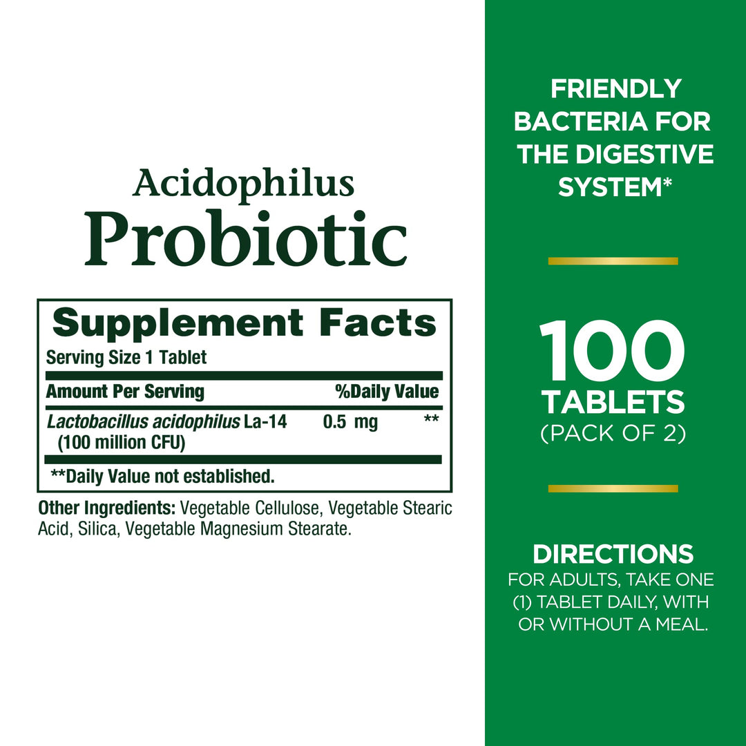 Nature&#39;s Bounty Acidophilus Probiotic, Daily Pr