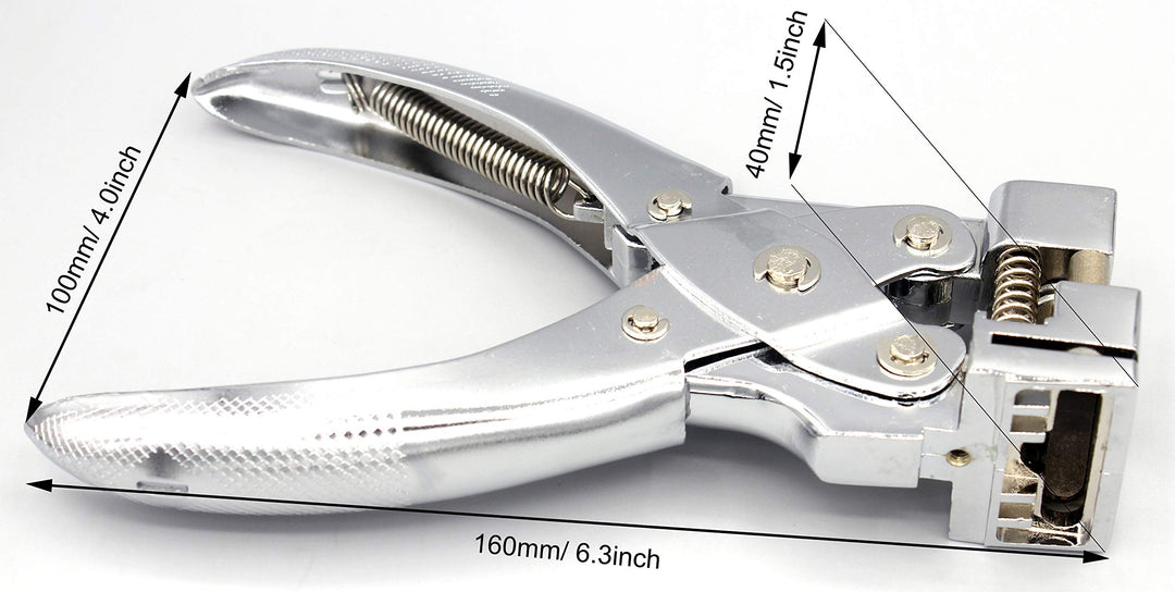 Heavy Duty Steel Handheld Hanger Hole Punch Airplane Hole Punch Euro Slot Punch Butterfly Hole Punch T-Hook Clamp Pliers for Paper PVC Card