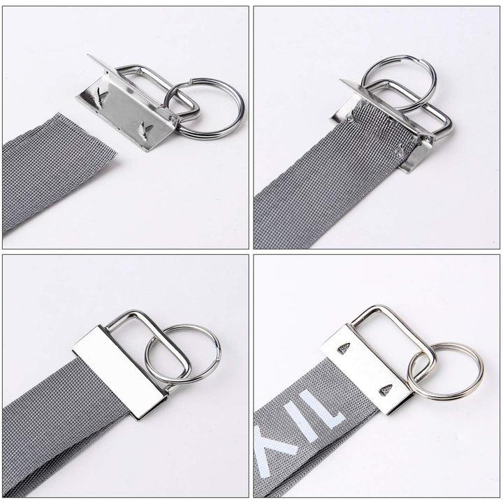 HRLORKC 50 Sets Key Fob Hardware Key Fob Keychain Wristlet with Split Ring 1 Inch