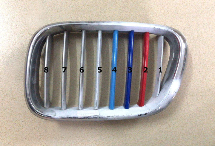 Exact FitM-Color Grille Insert Decoration Trims Compatible with 1999-2003 BMW E53 X5 Pre-LCI w/ 8 Beam Kidney Grill