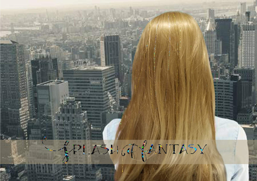 40 Hair Tinsel 100 Strands - Sparkling Gold