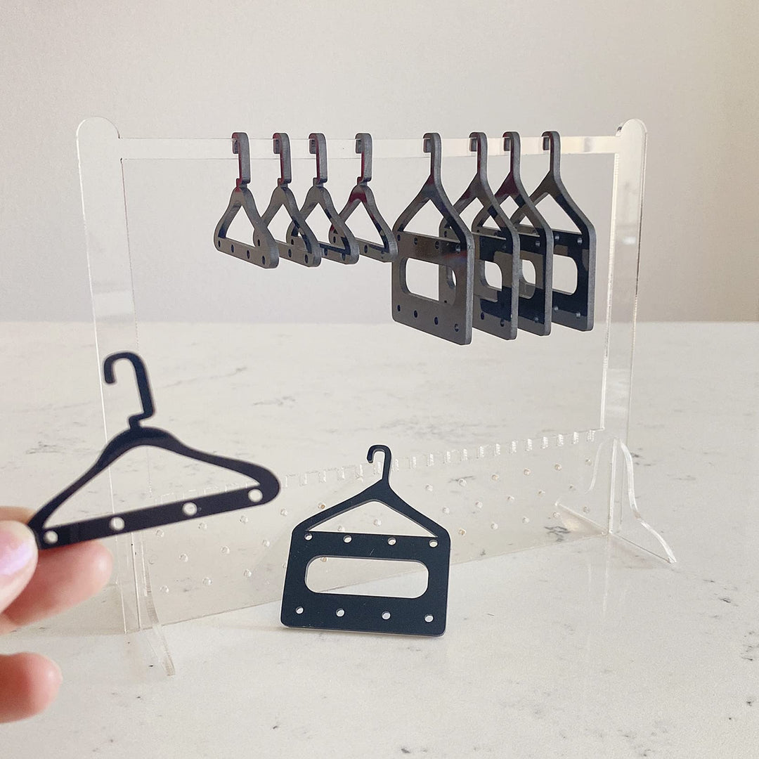 Cute Earring Rack Holder Coat Hangers Stand Unique Earring Closet Acrylic Earring Display Stand Earrings Organizer Ear Stud Holder (rainbow Iridescent)