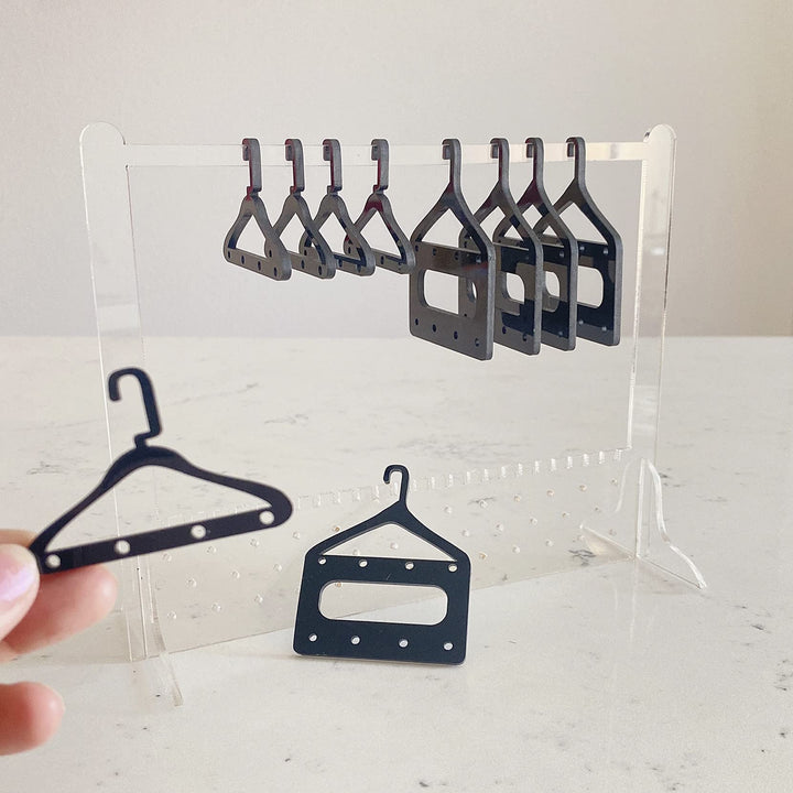 Cute Earring Rack Holder Coat Hangers Stand Unique Earring Closet Acrylic Earring Display Stand Earrings Organizer Ear Stud Holder (rainbow Iridescent)