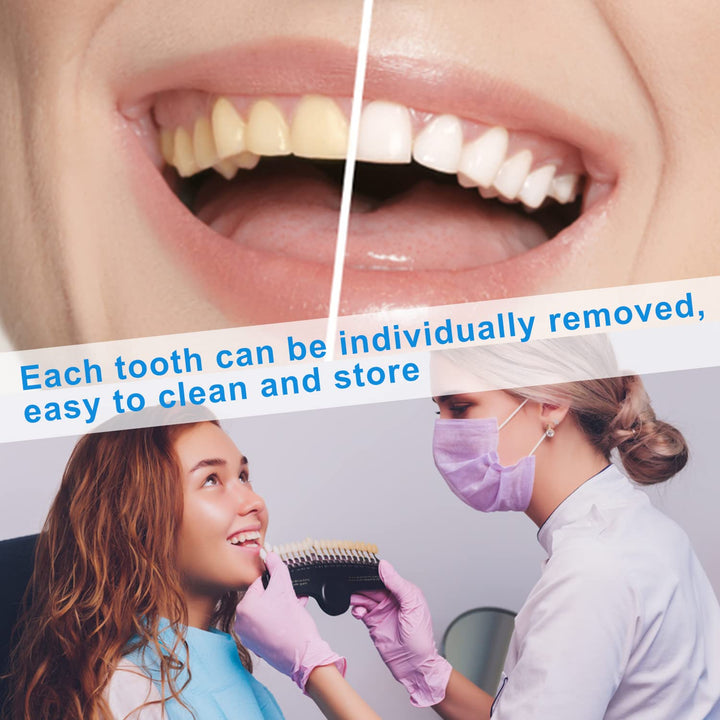 Professional 3D R-20 Dental Tooth Teeth Whitening Shade Guide for Dentist Tracking Teeth Whitening Course, Tooth Shade Guide with 20 Colors