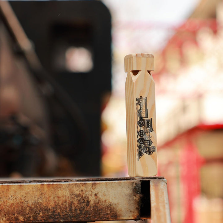 Solid Wood Train Whistle 4 Tone Musical Toy for Kids (1 pack)