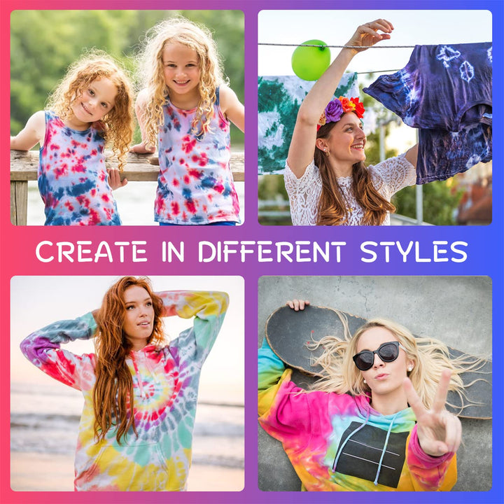 PINJAT DIY Tie Dye Kits, 32 Colors DIY Tie Dye Set with