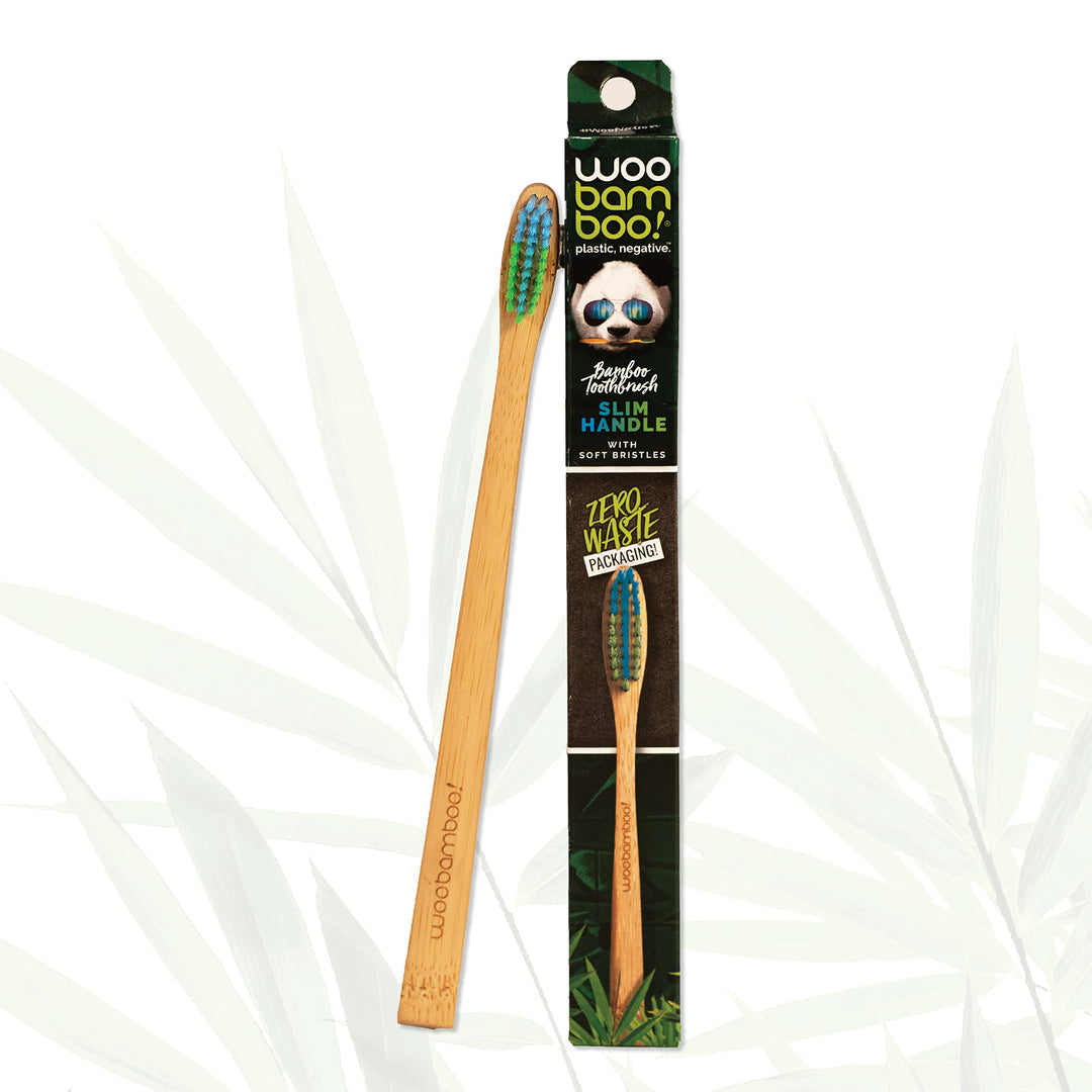Bamboo Toothbrush - Slim Handle - Soft Bristle - BPA Fr