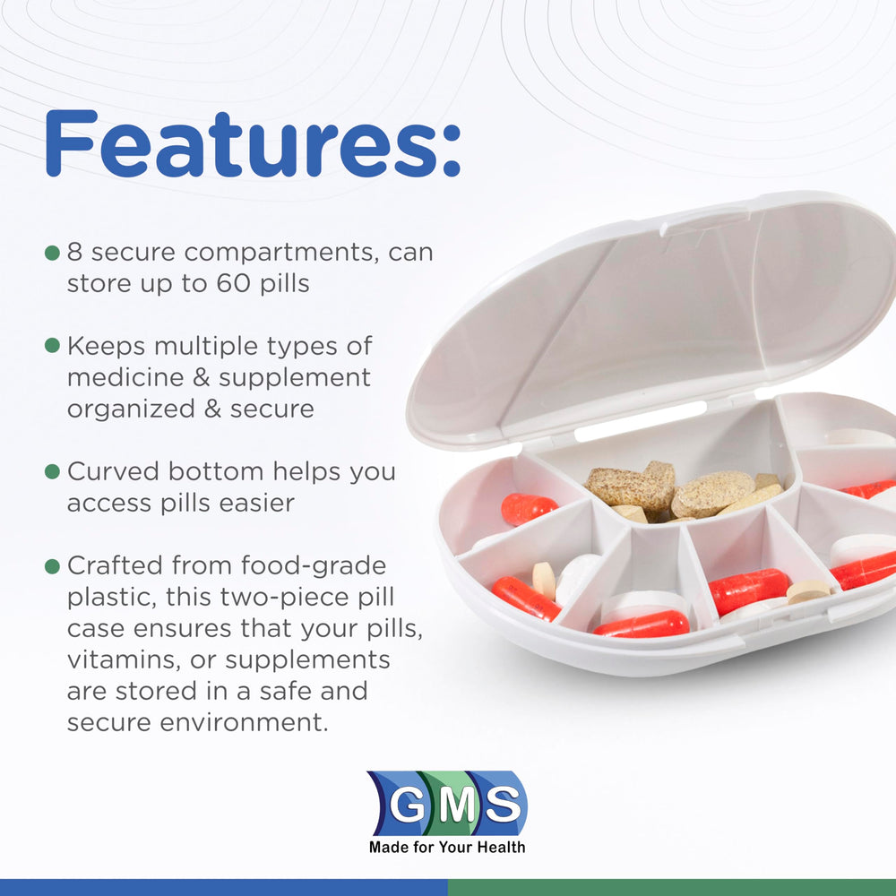 Multi-day Vitacarry 8 Compartment Pill Box Holds up to 