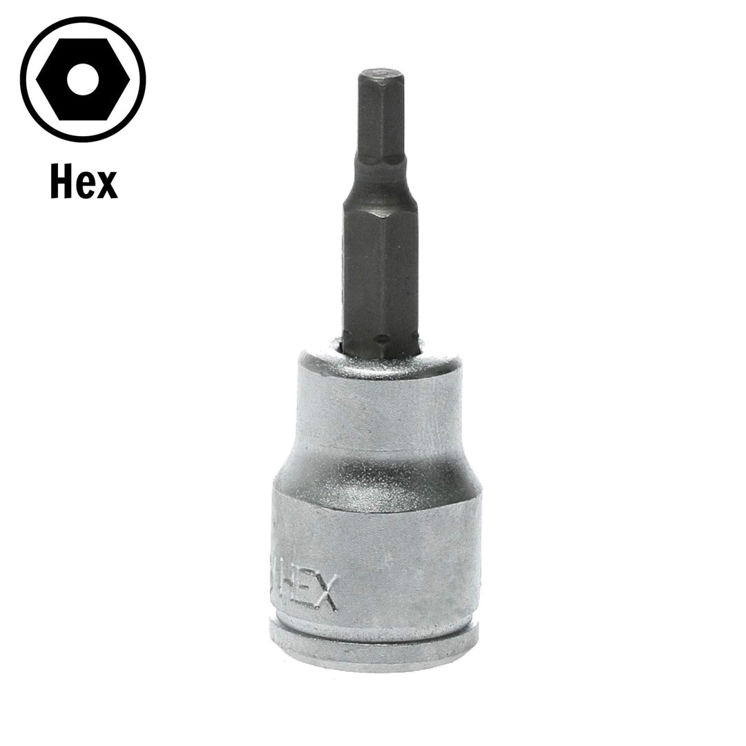 3/16 Inch SAE 3/8 Inch Drive Hex Chrome Vanadium Socket | Mechanic Tool | Hand Tool - M381106-C
