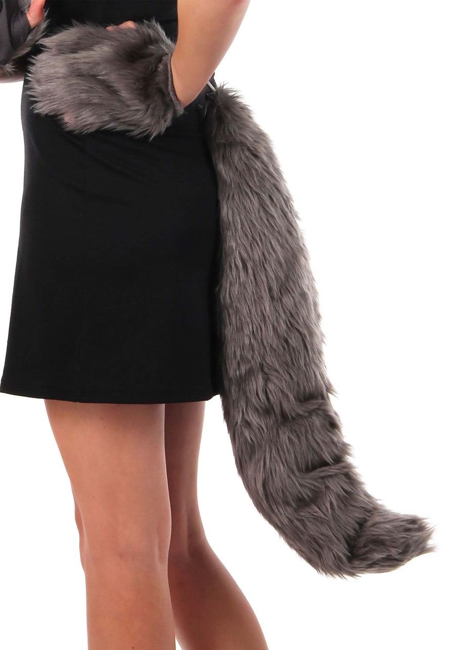 Wolf Plush Oversized Costume Tail for Adults and Kids Standard
