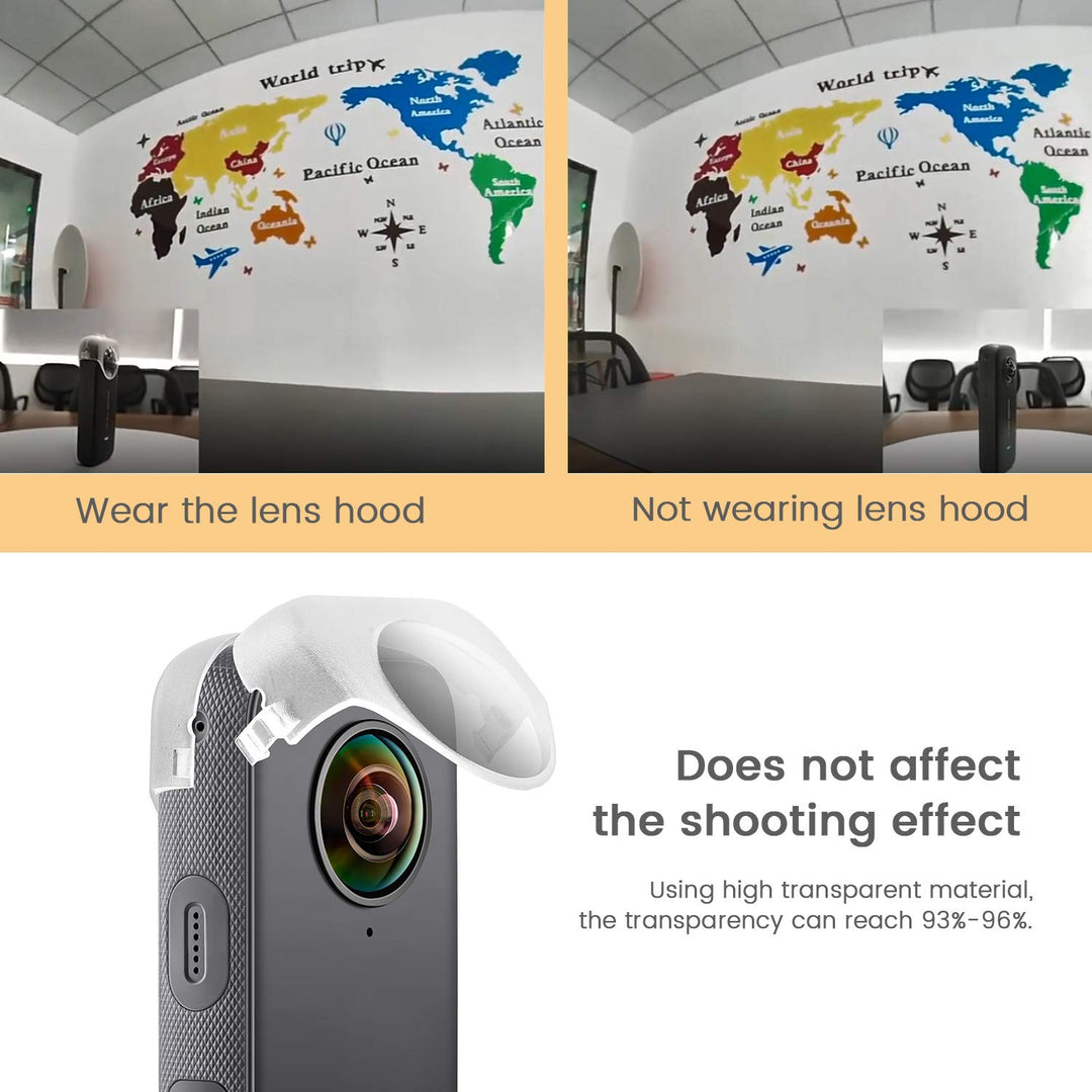 Lens Guards for Insta360 ONE X2, Transparent Protective Case for Insta 360 ONE X2 Panoramic Action Camera Accessory