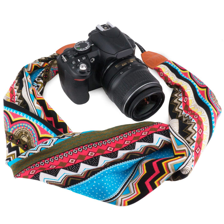 Soft Scarf Camera Neck Shoulder Strap Belt Compatible with All DSLR/SLR/Digital Camera (DC) / Instant Camera Etc, Multicolored