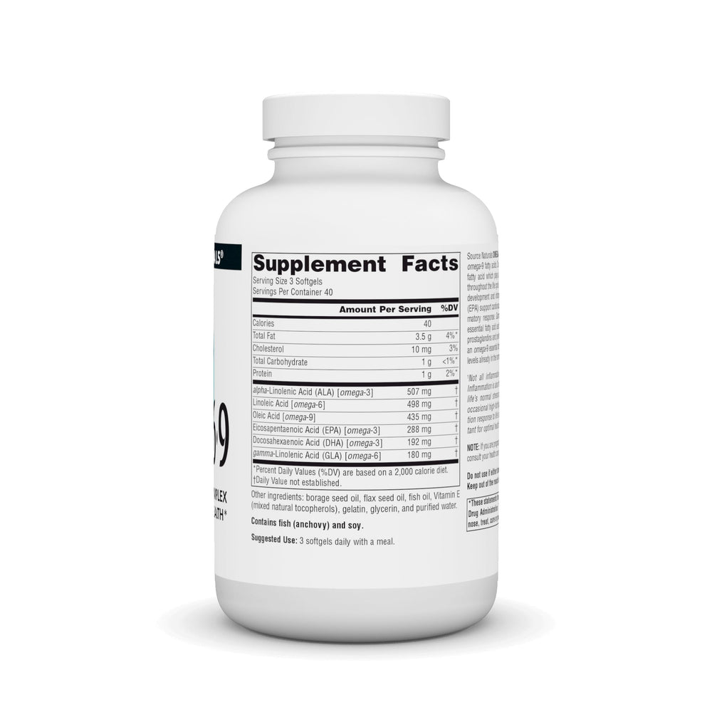 Omega 3-6-9, Essential Fatty Acid Complex for Heart and Brain Health* - 120 Softgels