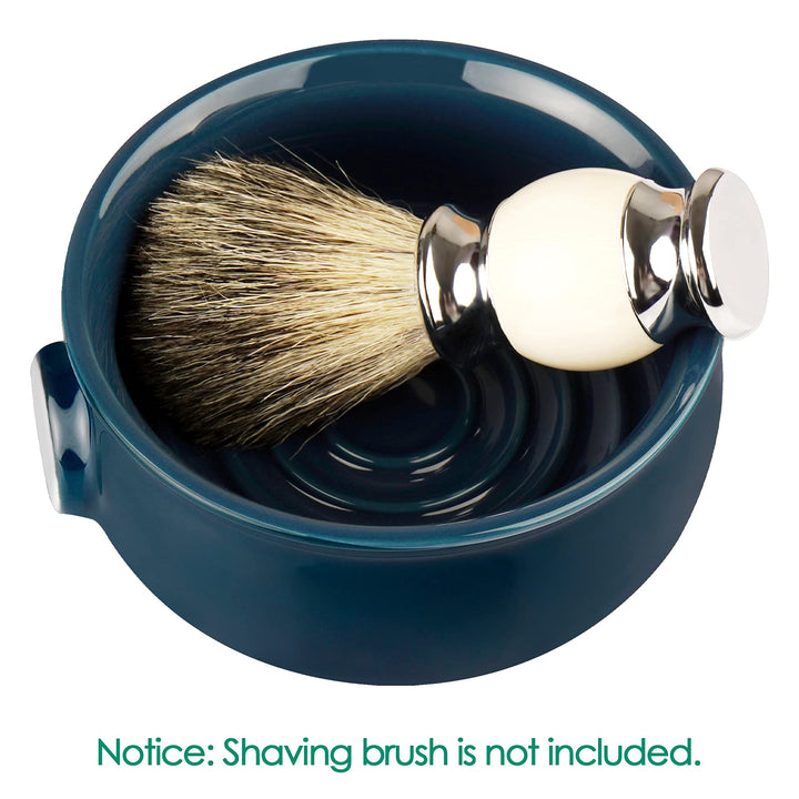 Linkidea Ceramic Shaving Soap Bowl with Non-slip Handle