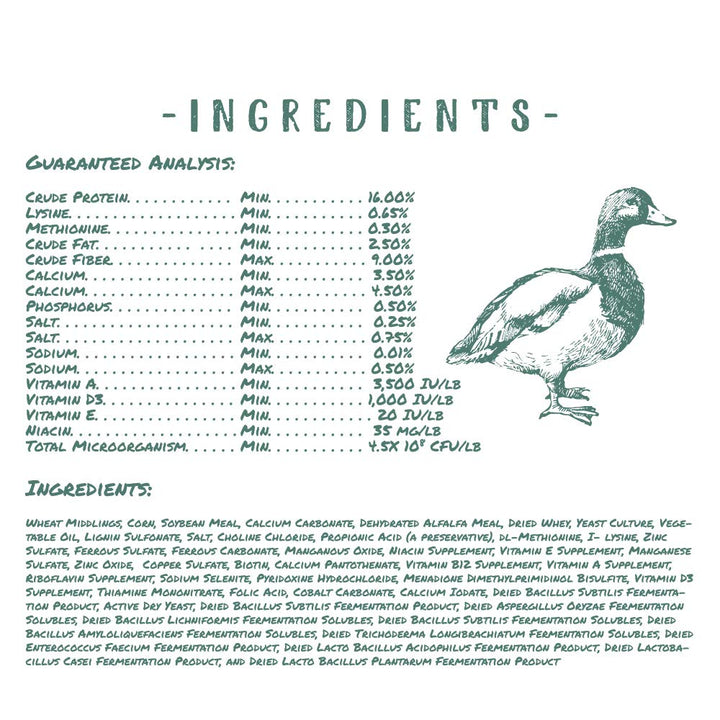 Manna Pro Duck & Goose Layer Pellets, High Protein for Increased Egg Production, Formulated with Probiotics to Supports Gut Health & Digestion, 8 lbs