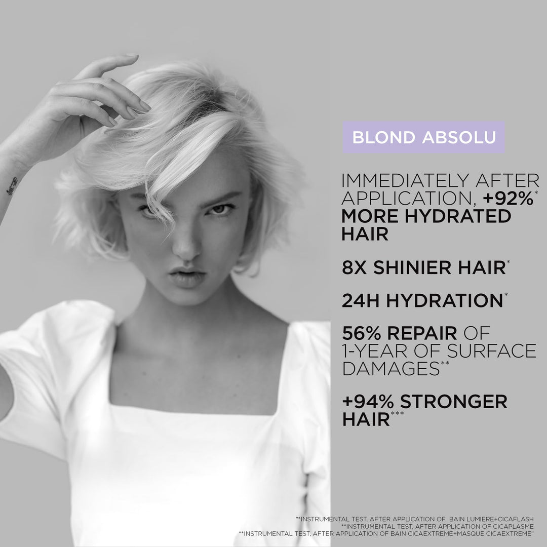 Kerastase Blond Absolu Lumière Illuminating Shampoo | For Lightened Highlighted and Damaged Hair | Nourishes and Illuminates | Adds Softness &amp; Shine | Strengthens Damaged Hair | With Hyaluronic Acid