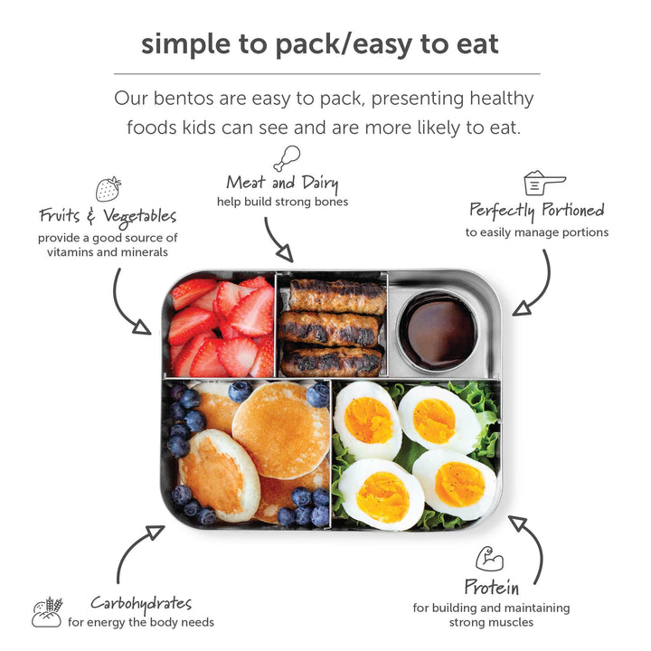 LunchBots Medium Trio II Snack Container - Divided Stai
