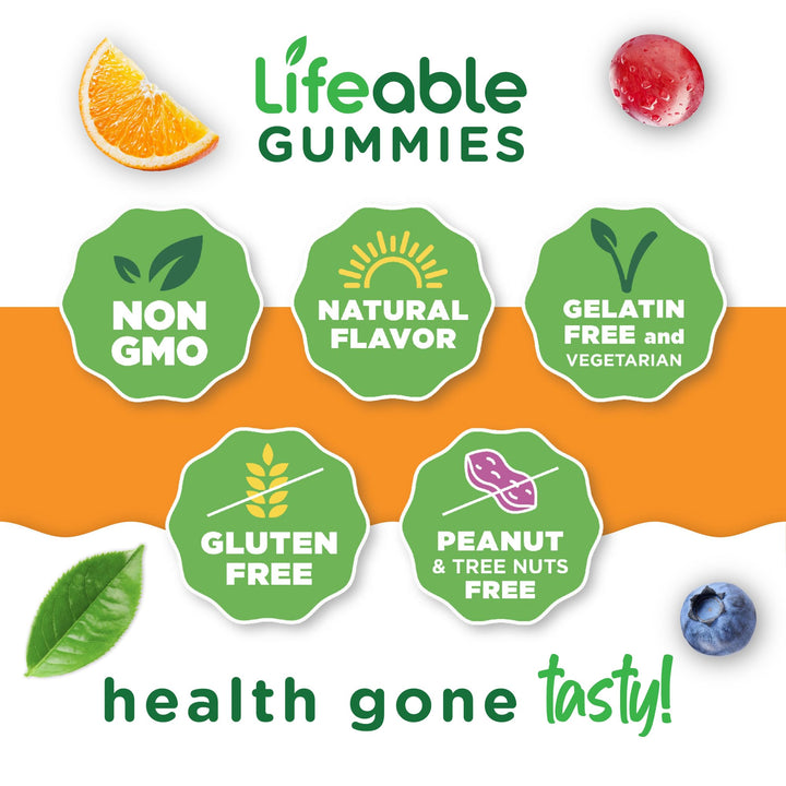 Lifeable Iron Gummies | 20mg | with Vitamin C | Great T