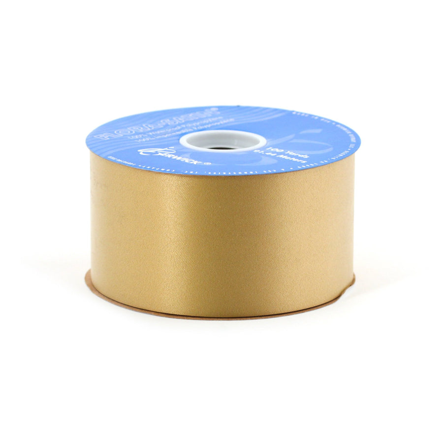 Berwick FL40A59 2-3/4-Inch Wide by 100-Yard Spool Flora Satin Craft Ribbon, Holiday Gold