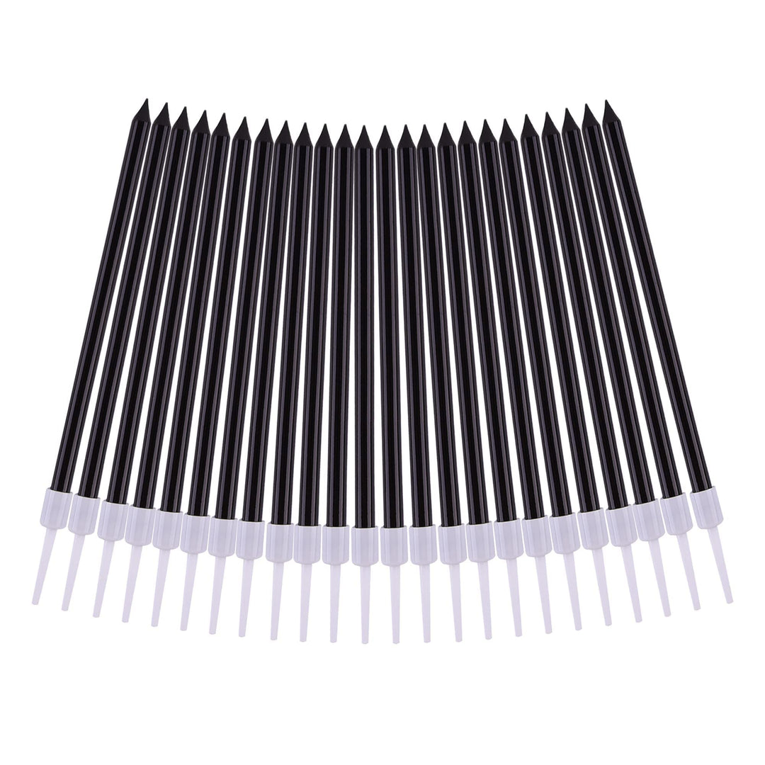 Black Long Thin Birthday Candles, Cake Candles, Birthday Parties, Wedding Decorations, Party Candles