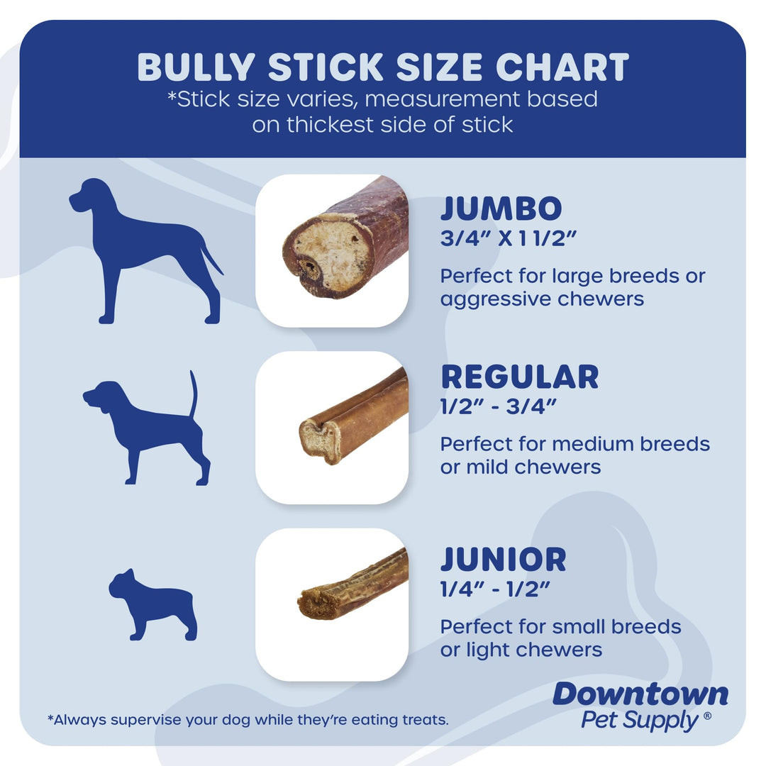 Bully Sticks - 12 REGULAR - 4 Pack -SOUTH AMERICA &amp; TURKEY