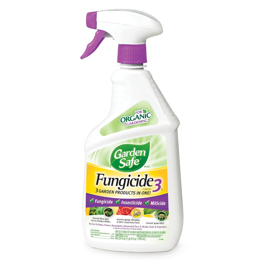 Fungicide, Prevents Fungal Diseases, Controls Black Spot, Rust and Powdery Mildew, Aphids, Whiteflies, Spider Mites, (RTU Spray) 24 fl Ounce