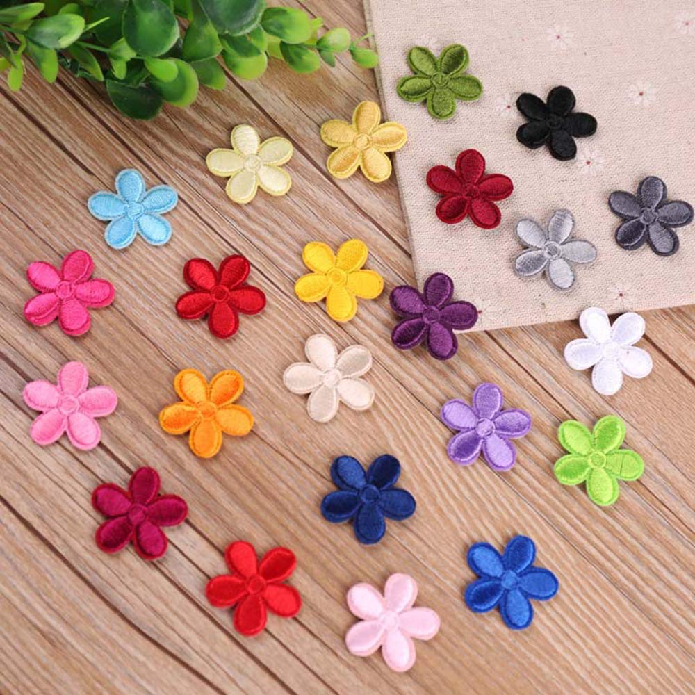 23PCS Mini Sun Flower Embroidered Patches Self Adhesive Embroidered Custom Backpack Patches for Men, Women, Boys, Girls, Kids