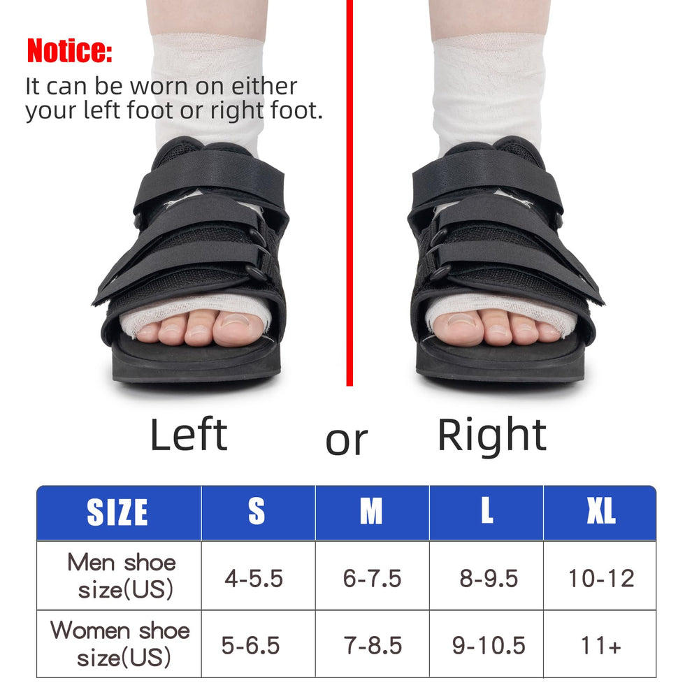 Heel Wedge Healing Shoe Post Op Shoes Lightweight Heel Relief Medical Orthopedic Foot Brace Off-loading Shoes for Heel or Ankle Pain Ulcerations Feet Wounds for Men and Women (Medium)…