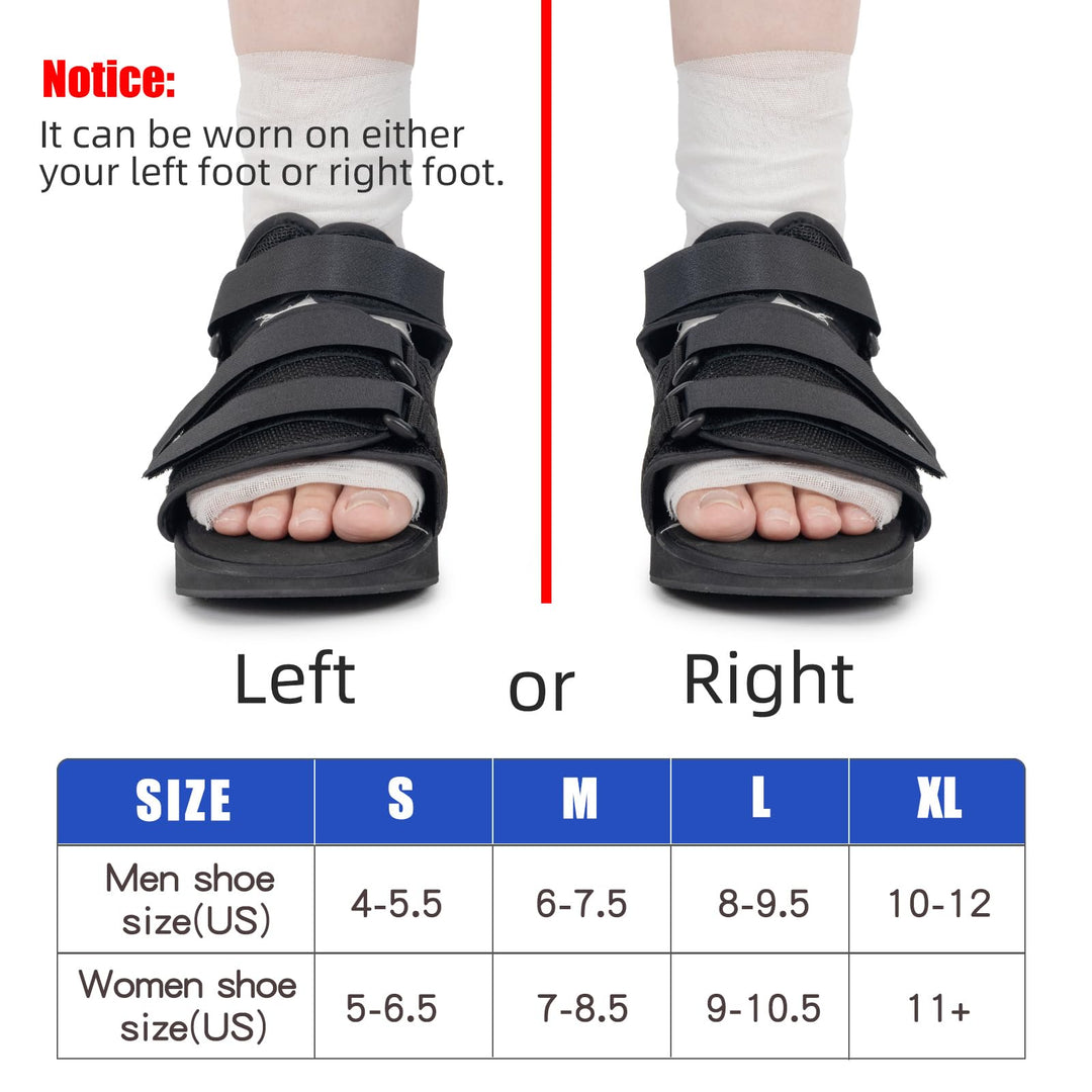Heel Wedge Healing Shoe Post Op Shoes Lightweight Heel Relief Medical Orthopedic Foot Brace Off-loading Shoes for Heel or Ankle Pain Ulcerations Feet Wounds for Men and Women (Medium)…