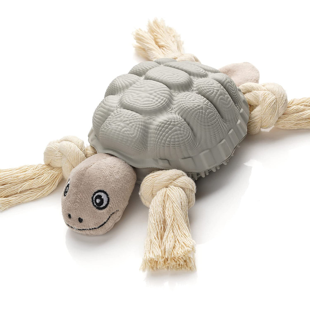 Dog Toys, Multi-Function Chew Toy for Teeth Cleaning, Food Dispensing Toys Medium, Large Dogs (Turtle, Grey)