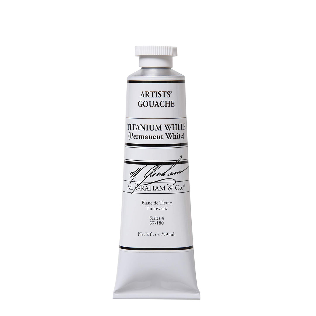 M. Graham &amp; Co. 2-Ounce Tube Gouache Paint, Titanium White