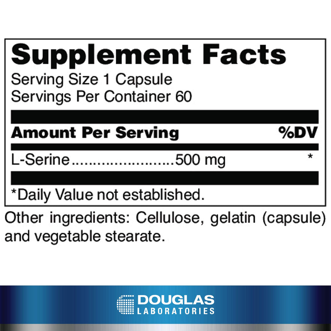 L-Serine | Amino Acid Supplement for Heart and Brain Health and Muscle Building* | 60 Capsules