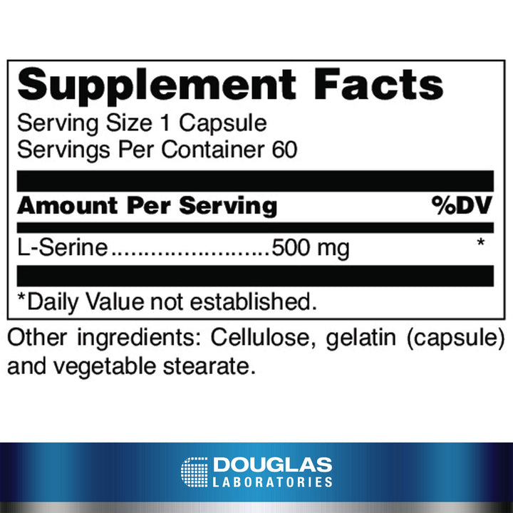 L-Serine | Amino Acid Supplement for Heart and Brain Health and Muscle Building* | 60 Capsules