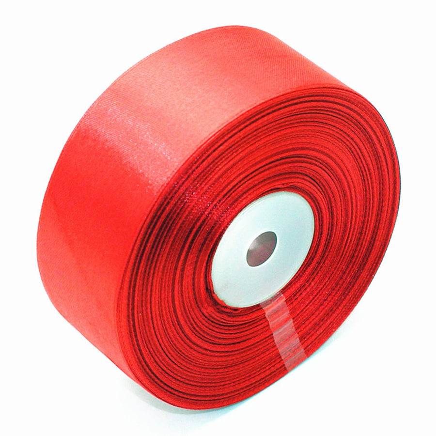 1.5 Single Face Satin Ribbon 50 Yards Roll for Wedding Details, Sewing Projects, Gift Wrapping, Invitation Embellishments and Crafting Projects Etc (Red)