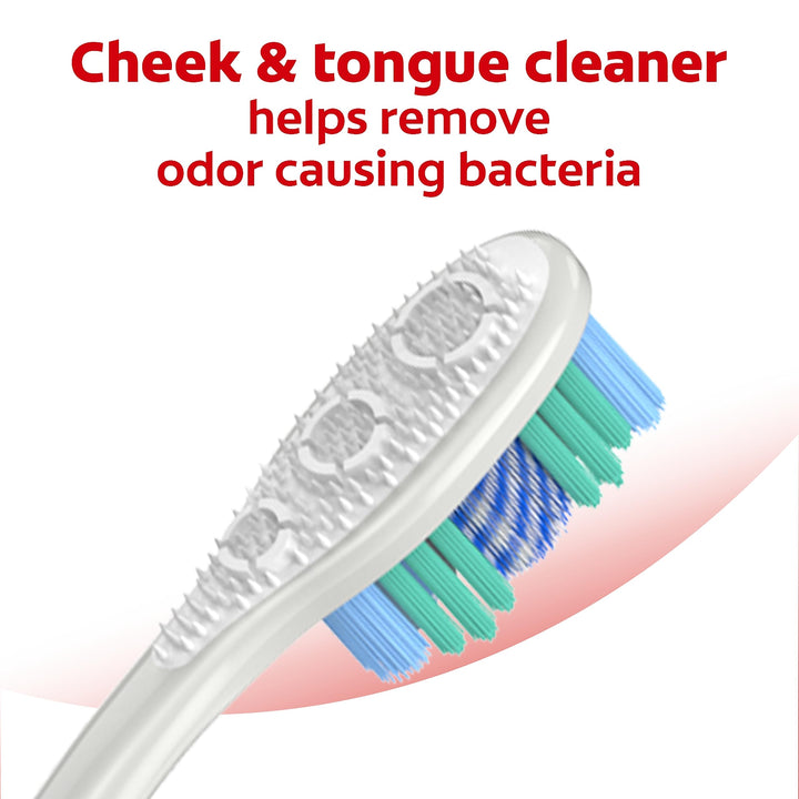 Colgate 360 Optic White Whitening Toothbrush, Adult Soft Toothbrush with Whitening Cups, Helps Whiten Teeth and Removes Odor Causing Bacteria, 4 Pack