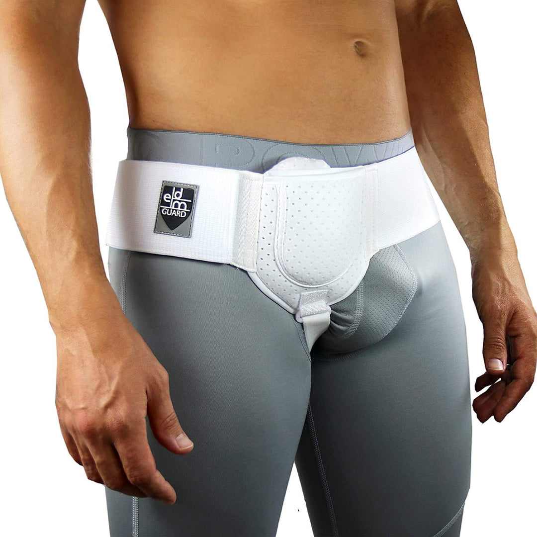 Everyday Medical Hernia Support Guard/ Belt For Men I Left or Right Side I Post Surgery Men’s Truss For Inguinal, Groin Hernias I Adjustable Waist Strap I SMALL/MEDIUM