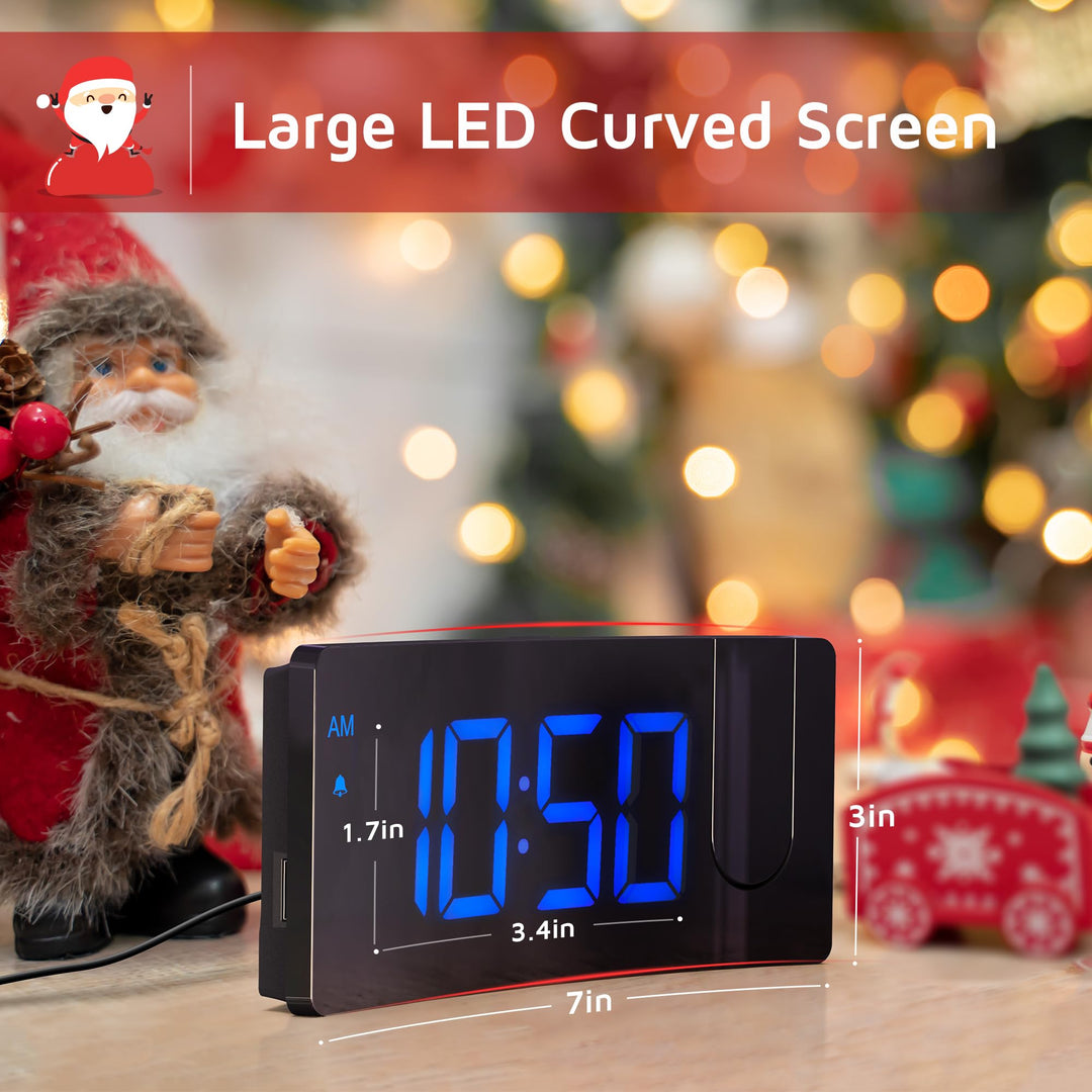 GOLOZA Projection Alarm Clock, Digital Clock with 180° 